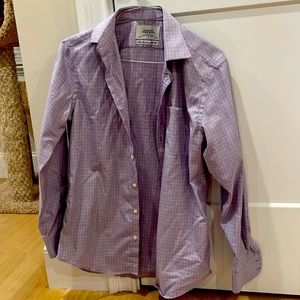 Charles Tyrwhitt purple check dress shirt 15.5 extra slim